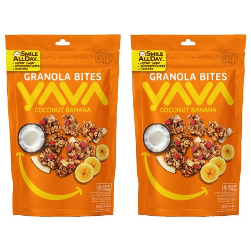 야바 그래놀라 바이트 코코넛바나나, 125g, 2개