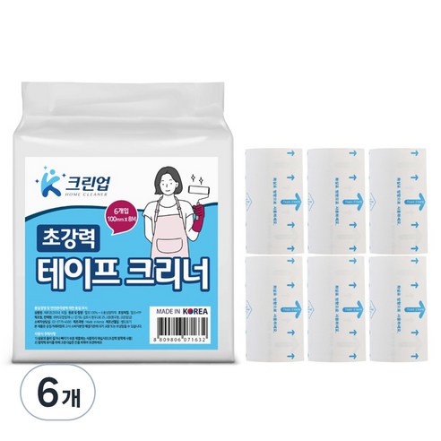 케이크린업 먼지먹는 초강력 테이프 크리너 리필 6개입, 6개
