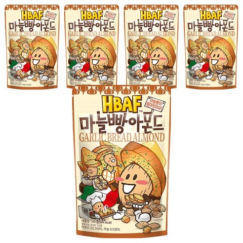 바프 마늘빵 아몬드, 190g, 5개