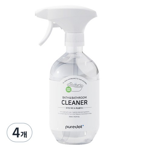 퓨어닷 NEW 아기 욕조클리너, 4개, 500ml