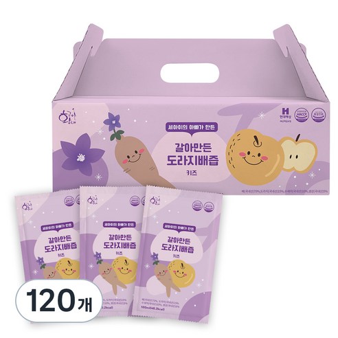 황금이네 국내산 아동용 갈아만든 도라지배즙, 100ml, 120개