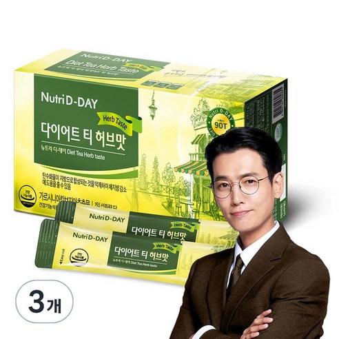뉴트리디데이 다이어트 티 허브맛, 1.5g, 90개입, 3개