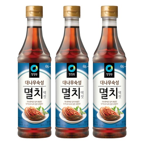 청정원 대나무숙성 멸치액젓, 1kg, 3개