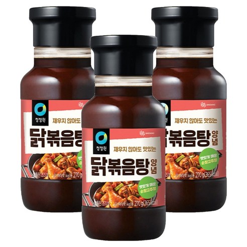 청정원 닭볶음탕 양념, 270g, 3개