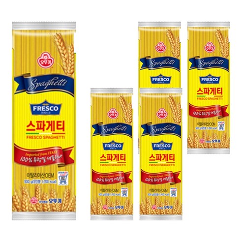 오뚜기프레스코 스파게티, 500g, 5개