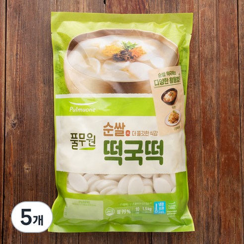 풀무원 순쌀 떡국떡, 1.5kg, 5개