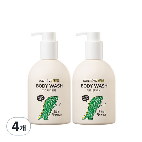 쏭레브 키즈 바디워시 사탕향, 290ml, 4개