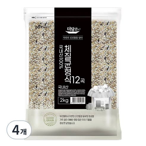 더담은 100% 국산 체질균형식 12곡, 2kg, 4개