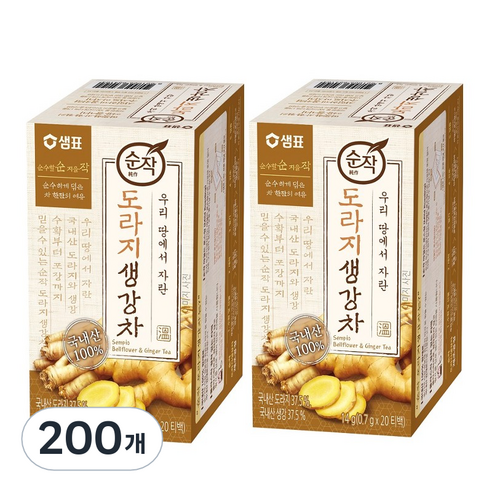 순작 도라지 생강차, 0.7g, 200개