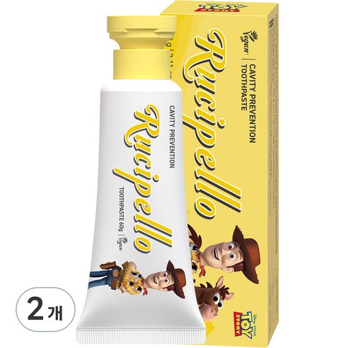루치펠로 멜레멜레 어린이 저불소 치약, 60g, 2개