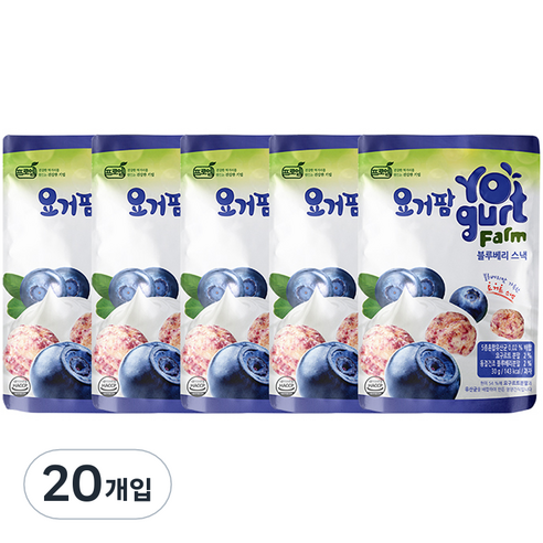프로엠 요거팜 쌀로 만든 스낵 30g, 블루베리맛, 20개입