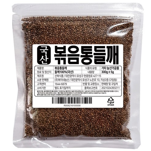 복이네먹거리 국산 볶음들깨, 300g(1개), 1개