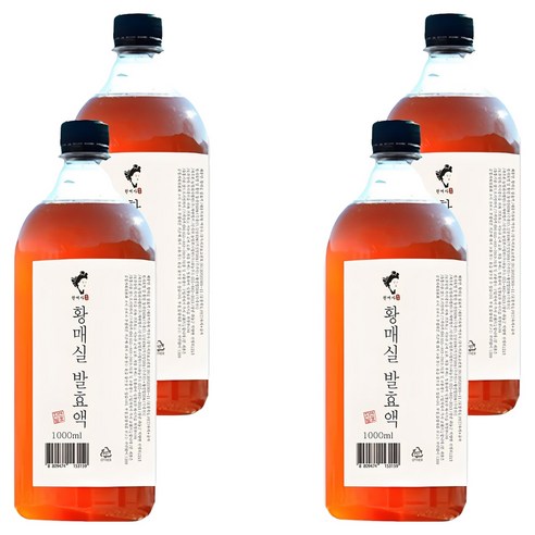 하동권여사 황매실 발효액, 1L, 4개