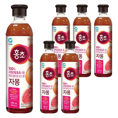 홍초 자몽 음용식초, 900ml, 6개