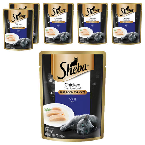 쉬바 고양이 닭고기 무스, 닭, 70g, 6개