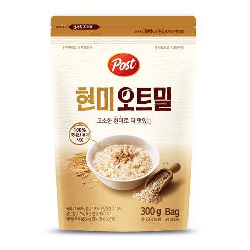 포스트 현미 오트밀, 300g, 2개