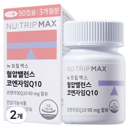 뉴트립 혈압밸런스 코엔자임Q10 대용량 350 mg, 90정, 2개