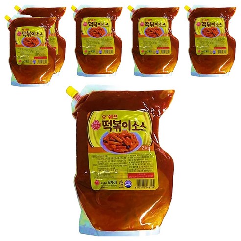 오뚜기 오쉐프 떡볶이소스 2kg, 6개