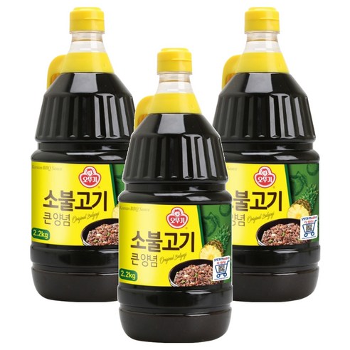 오뚜기 소불고기 큰양념, 2.1kg, 3개