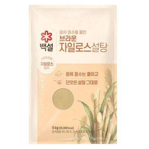 백설 브라운 자일로스 설탕, 5kg, 1개