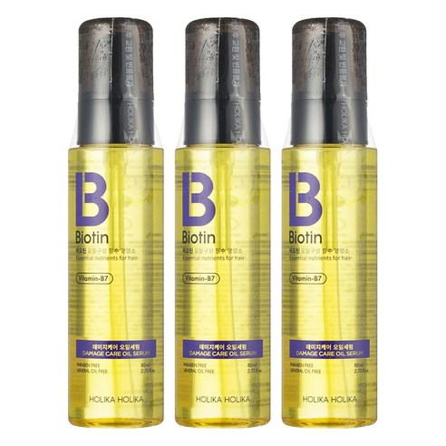 홀리카홀리카 비오틴 데미지 케어 오일 세럼, 80ml, 3개