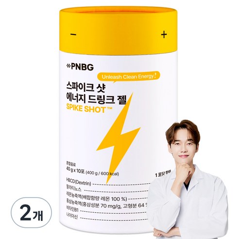 풍년보감 PNBG 스파이크 샷 에너지 드링크 젤 10p, 400g, 2개