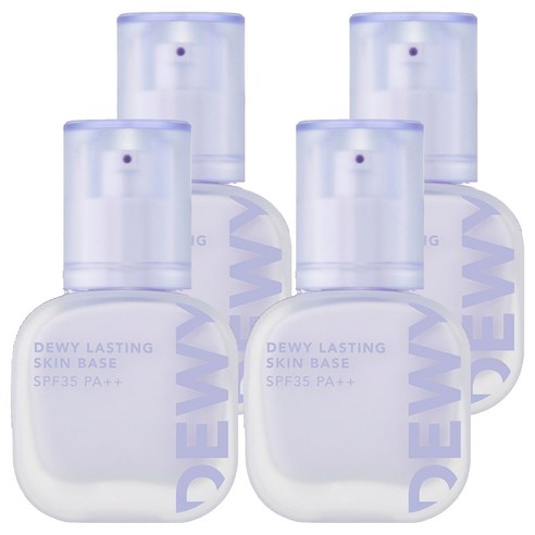 더페이스샵 듀이래스팅 스킨 베이스 35ml, 02 퍼플, 4개