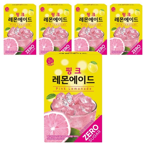 우리차 송원식품 핑크 레몬에이드, 5g, 5개, 20개입