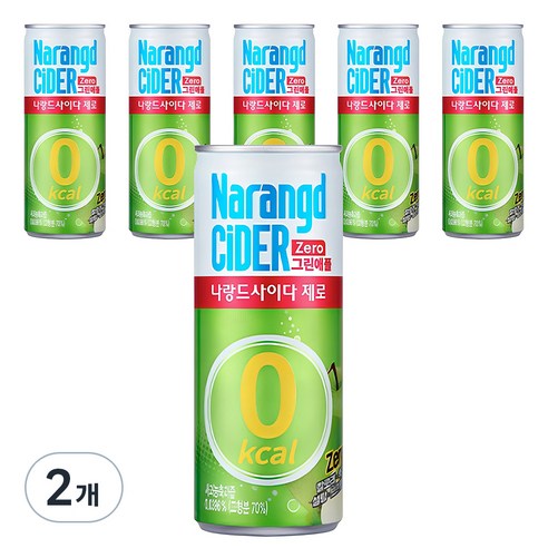나랑드사이다 제로 그린애플, 245ml, 12개