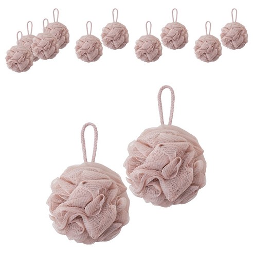 페르노엘 촘촘하고 부드러운 걸이형 버블 샤워볼 세트, 브라운, 2개입, 6개