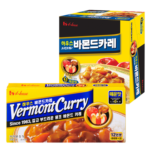 농심 하우스 바몬드카레 매운맛, 230g, 10개