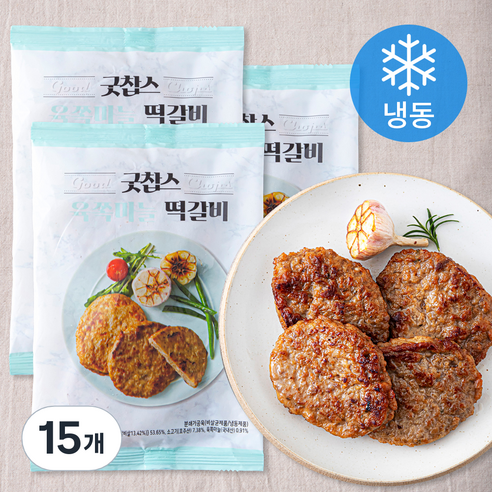 굿찹스 육쪽마늘 떡갈비 (냉동), 160g, 15개