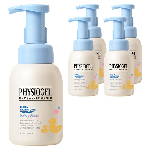 피지오겔 데일리 모이스쳐 테라피 베이비 탑투토 워시, 300ml, 5개