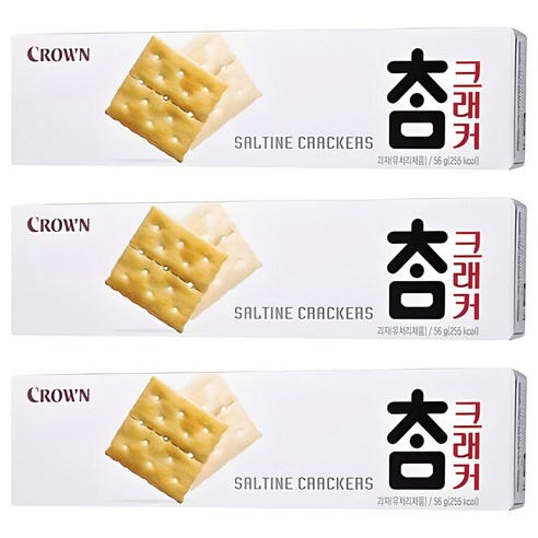 크라운 참 크래커, 56g, 3개