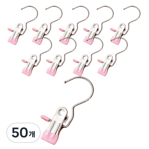블체 스텐 후크 클립, 핑크, 50개