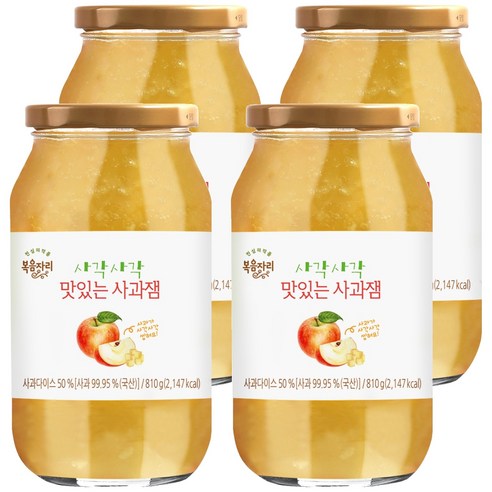 복음자리 사각사각 사과잼, 810g, 4개