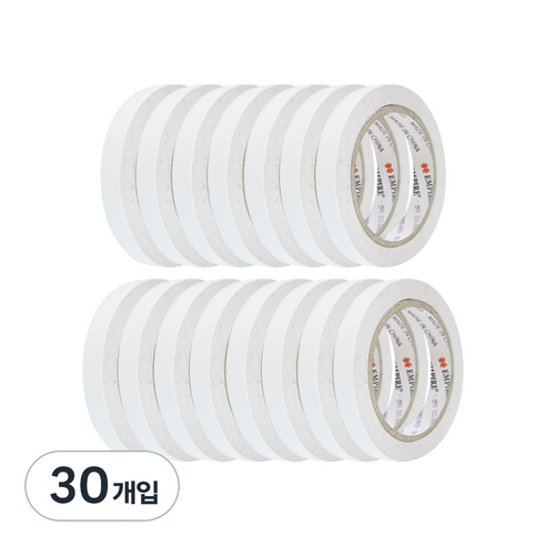 엠파이어 산업용 양면테이프 15mm x 20m, 화이트 반투명, 30개입