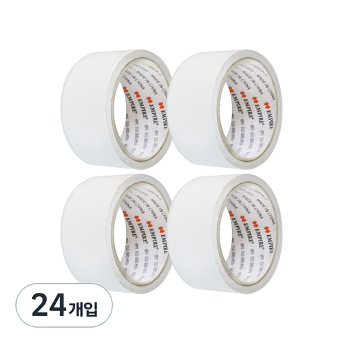 엠파이어 양면테이프 48mm x 10m, 화이트 반투명, 24개입
