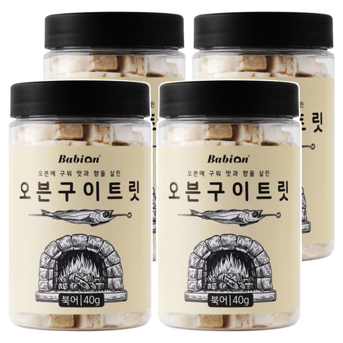 바비온 반려동물 오븐구이 트릿, 북어, 40g, 4개