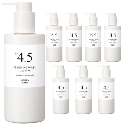 해피바스 PH4.5 약산성 쑥 젤타입 여성청결제, 250g, 8개
