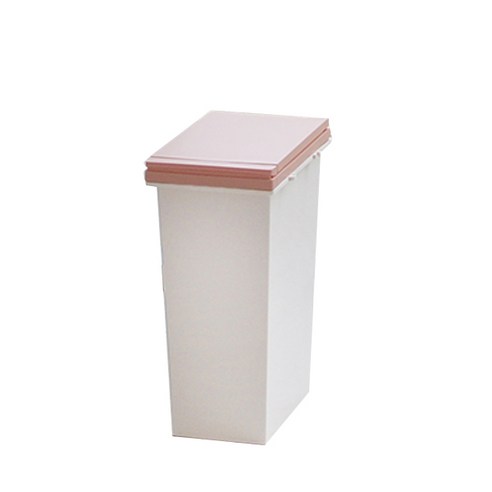 원터치 클립 분리수거 휴지통 25L, 핑크, 1개