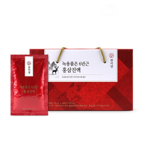 천지양 녹용품은 6년근 홍삼진액, 1.5L, 1박스