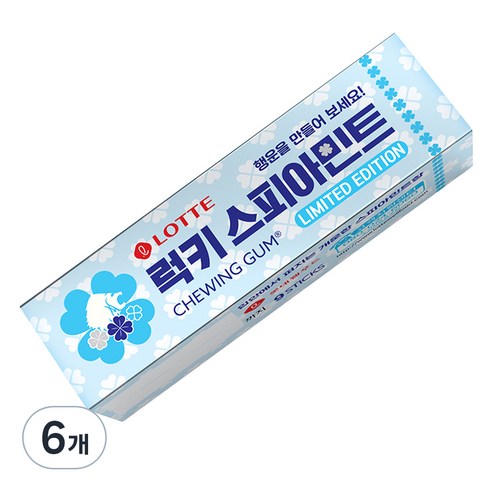 롯데웰푸드 스피아민트 껌, 26g, 6개