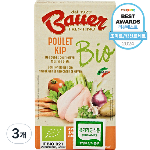 바우어 치킨 스톡큐브 60g, 3개