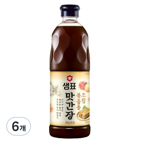 샘표 조림볶음용 맛간장, 860ml, 6개 정국손