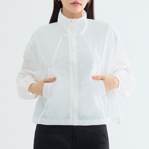 엘쏘 하이넥 숏 바람막이 점퍼