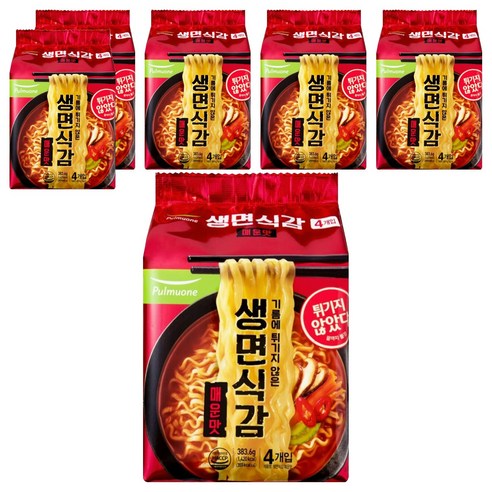 풀무원 생면식감 생라면 매운맛, 24개