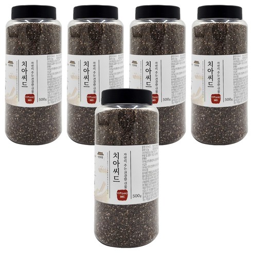 건강곡간 치아씨드 통, 500g, 5개