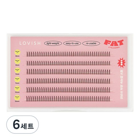 러비쉬 부분 속눈썹 세트, 6세트, 001