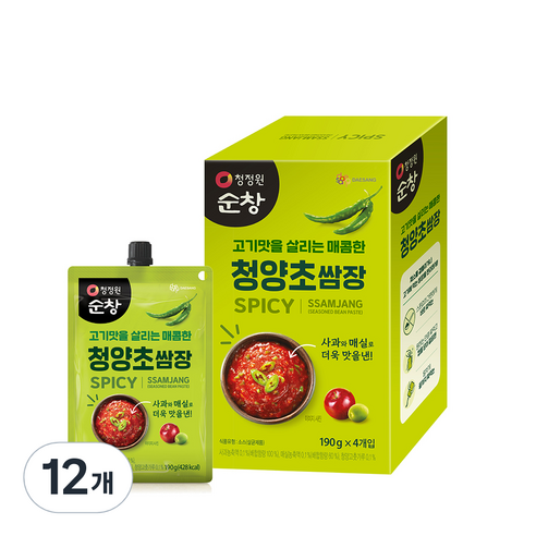 청정원순창 청양초쌈장, 760g, 3개